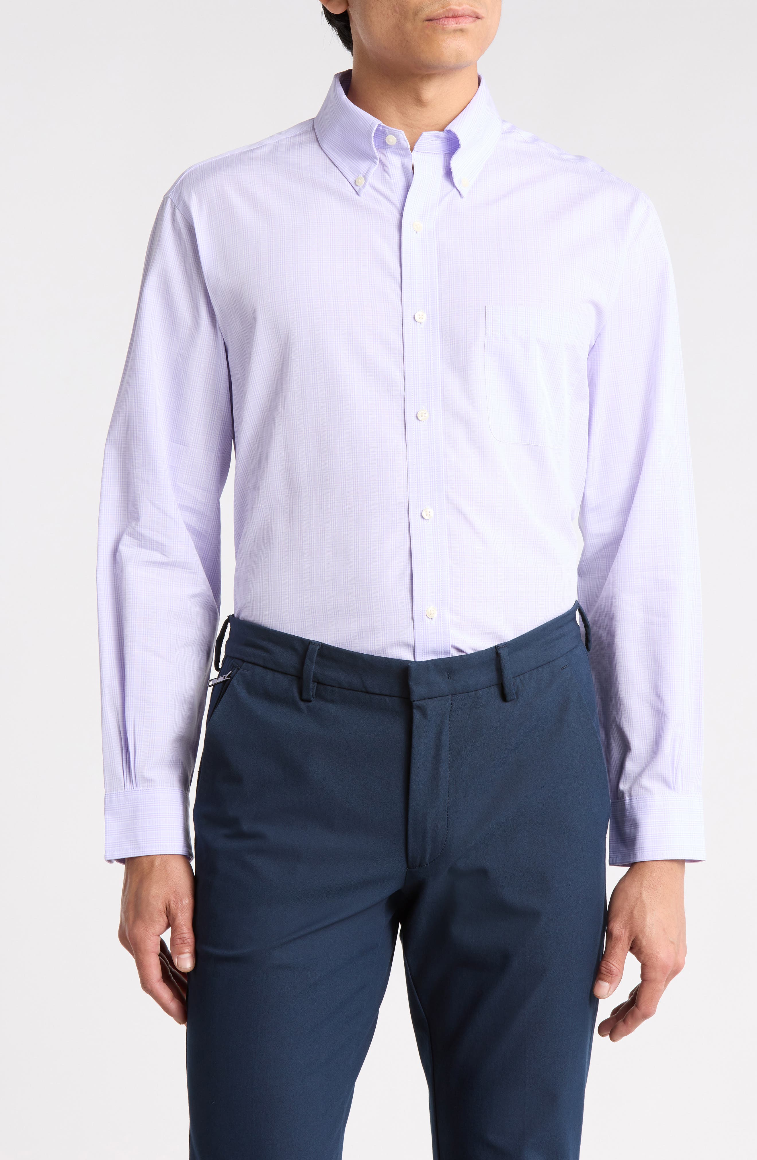 Brooks Brothers Regular Fit Plaid Non-Iron Cotton Dress Shirt