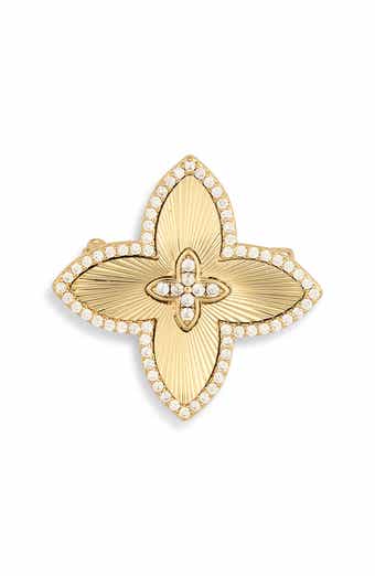 Naomi Cubic Zirconia Petal Brooch