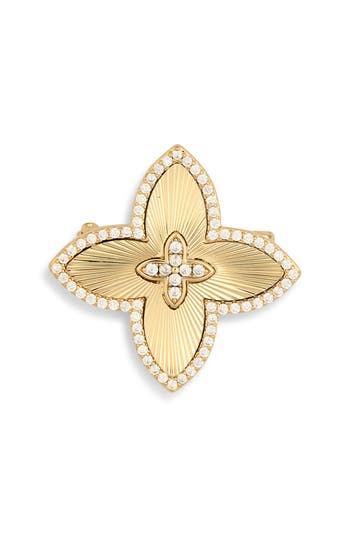 Eye Candy Los Angeles Naomi Cubic Zirconia Petal Brooch