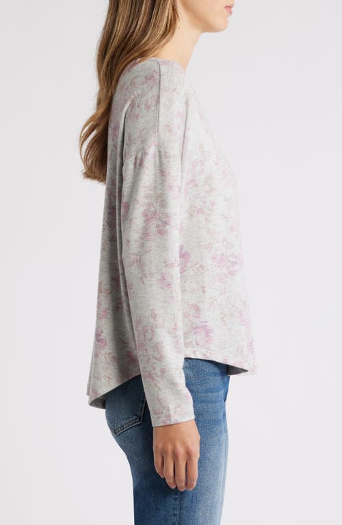 Lucky Brand Cloud Floral Print Top In Pink Floral
