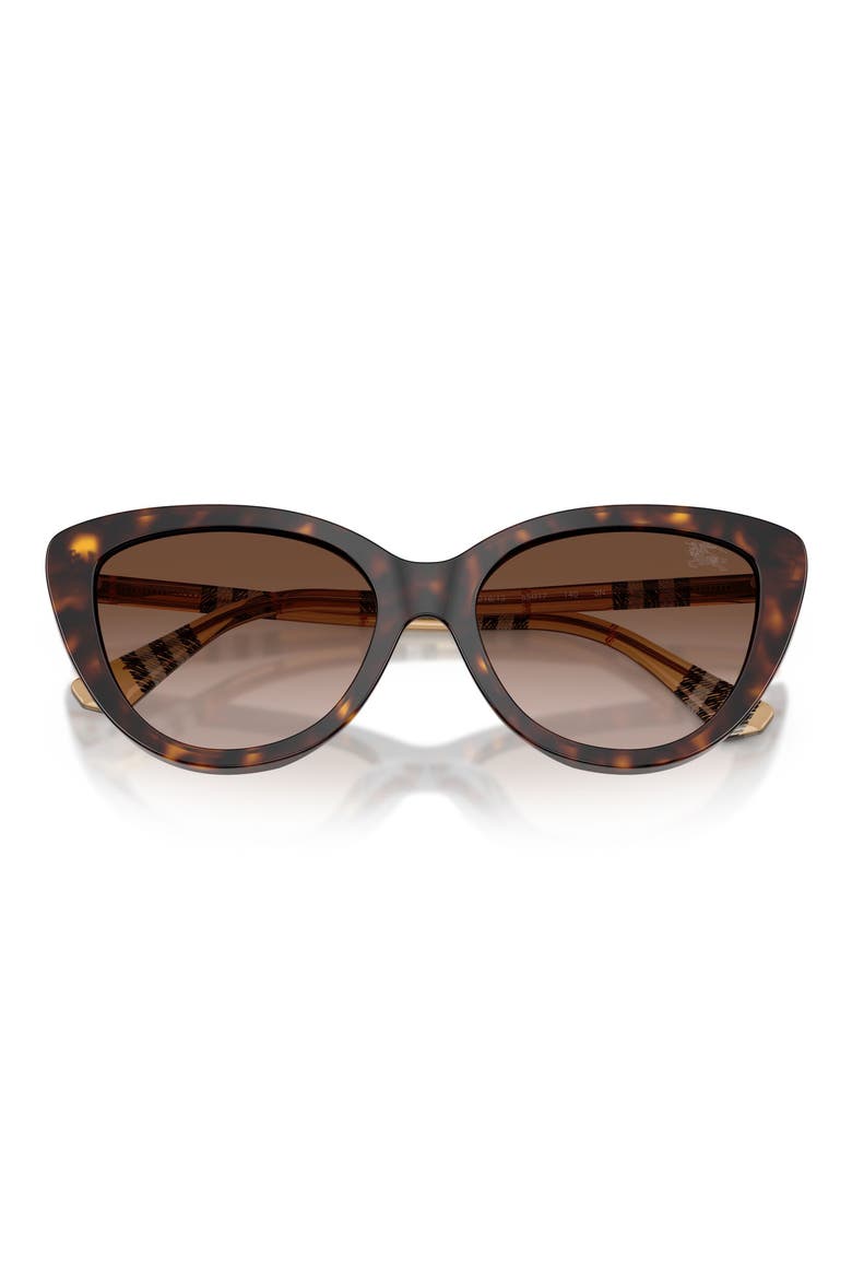 55mm Cat Eye Sunglasses, Alternate, color, DARK HAVANA / BROWN GRADIENT