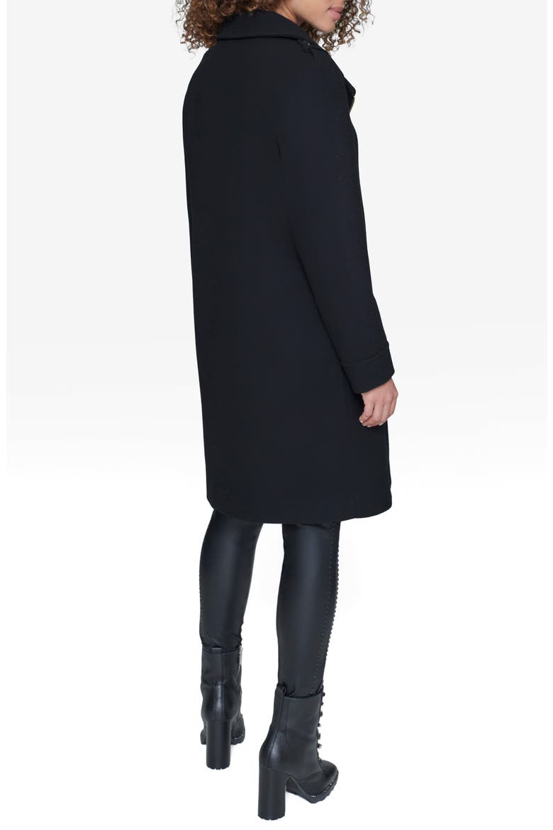 Long Wool Blend Moto Jacket, Alternate, color, BLACK