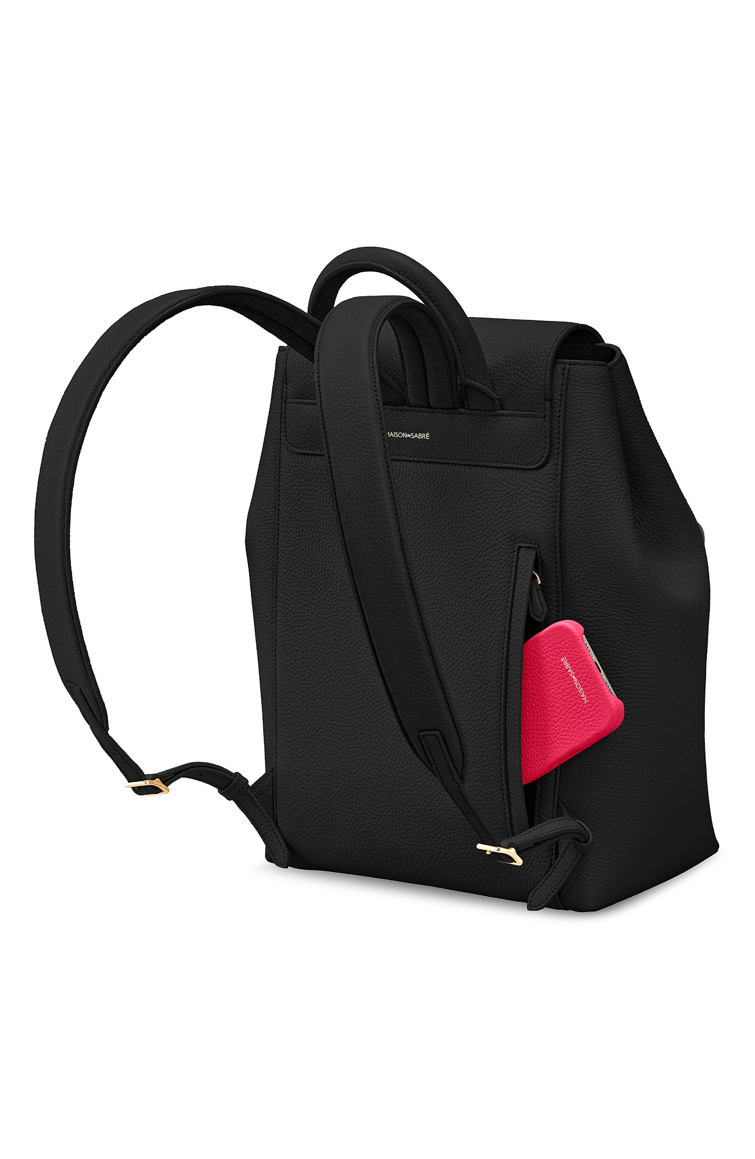 MAISON de SABRÉ The Medium Soft Backpack, Alternate, color, Black Caviar