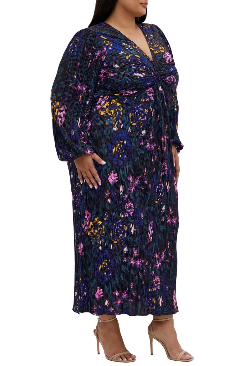 Kaya Floral Long Sleeve Maxi Dress, Alternate, color, ETCHED FLORAL