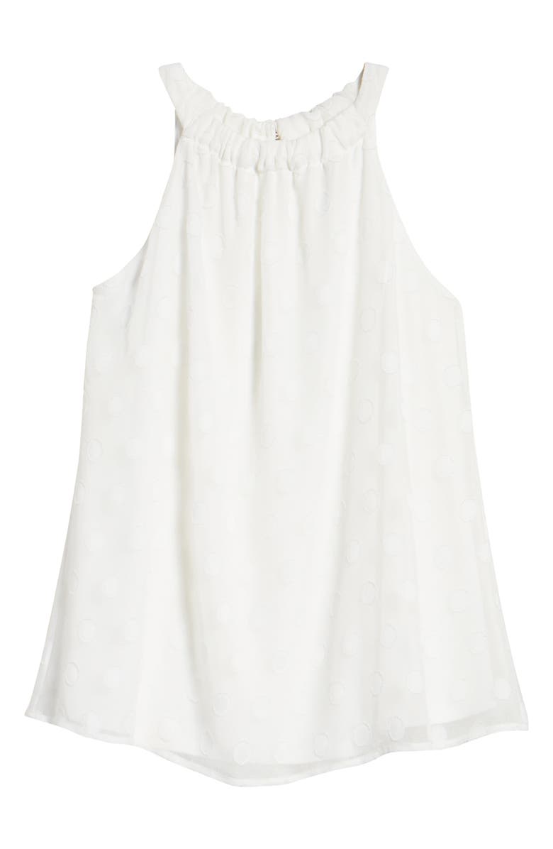 Loveappella Clip Dot Halter Neck Sleeveless Top, Alternate, color, 