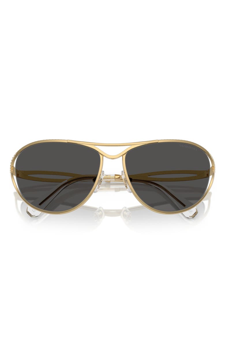 Swarovski 59mm Pilot Sunglasses, Alternate, color, Gold