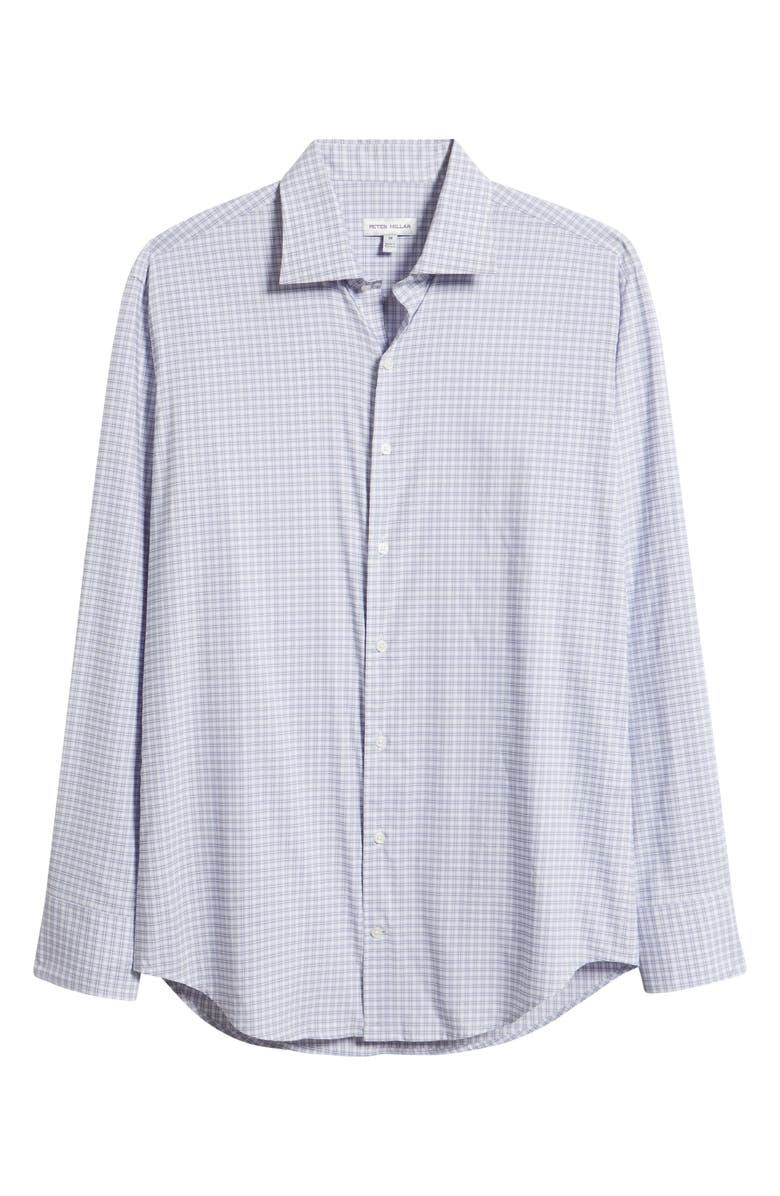 Peter Millar Phillip Performance Twill Button-Up Shirt, Alternate, color, Light Violet