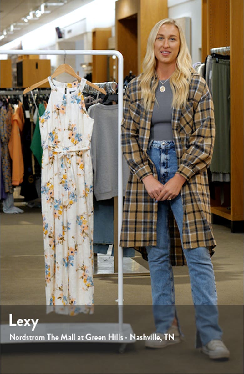 Floral Burnout Chiffon Jumpsuit, sales video thumbnail