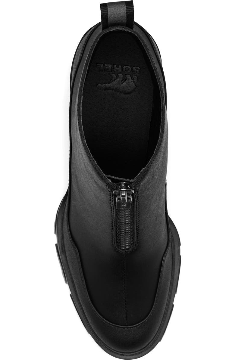 SOREL Brex<sup>™</sup> Bold Waterproof Front Zip Bootie, Alternate, color, Black/ Black