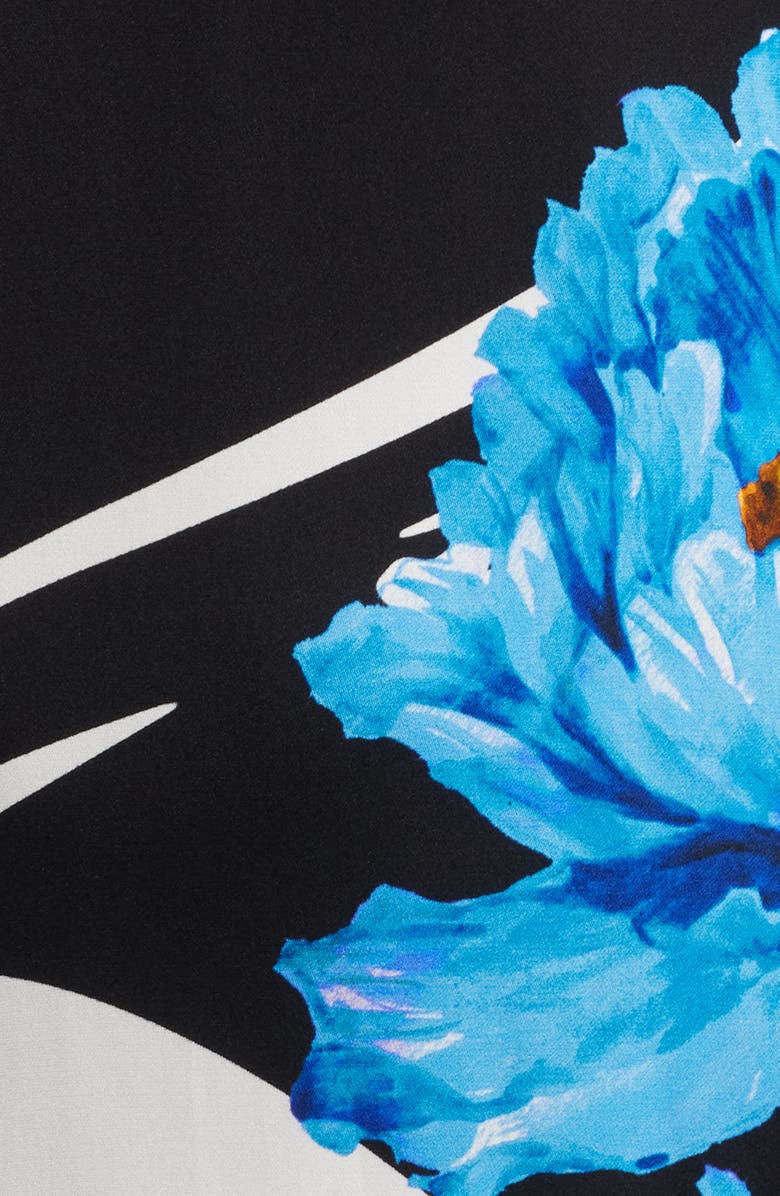 Elie Tahari The Renata Mixed Print Long Sleeve Silk Blend Maxi Dress, Alternate, color, Wildside Bouquet