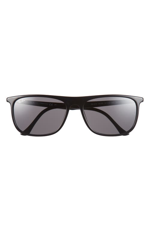 Ray Ban Ray-ban 61mm Rectangular Sunglasses In Black