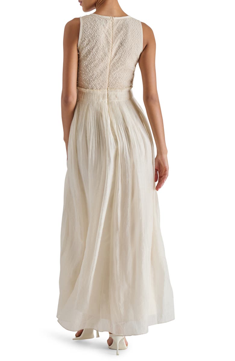 Steve Madden Galleria Sleeveless Flare Maxi Dress, Alternate, color, Baby's Breath