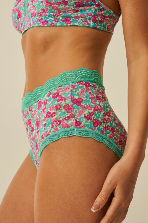 Stripe & Stare High Rise Knicker Four Pack In Multi