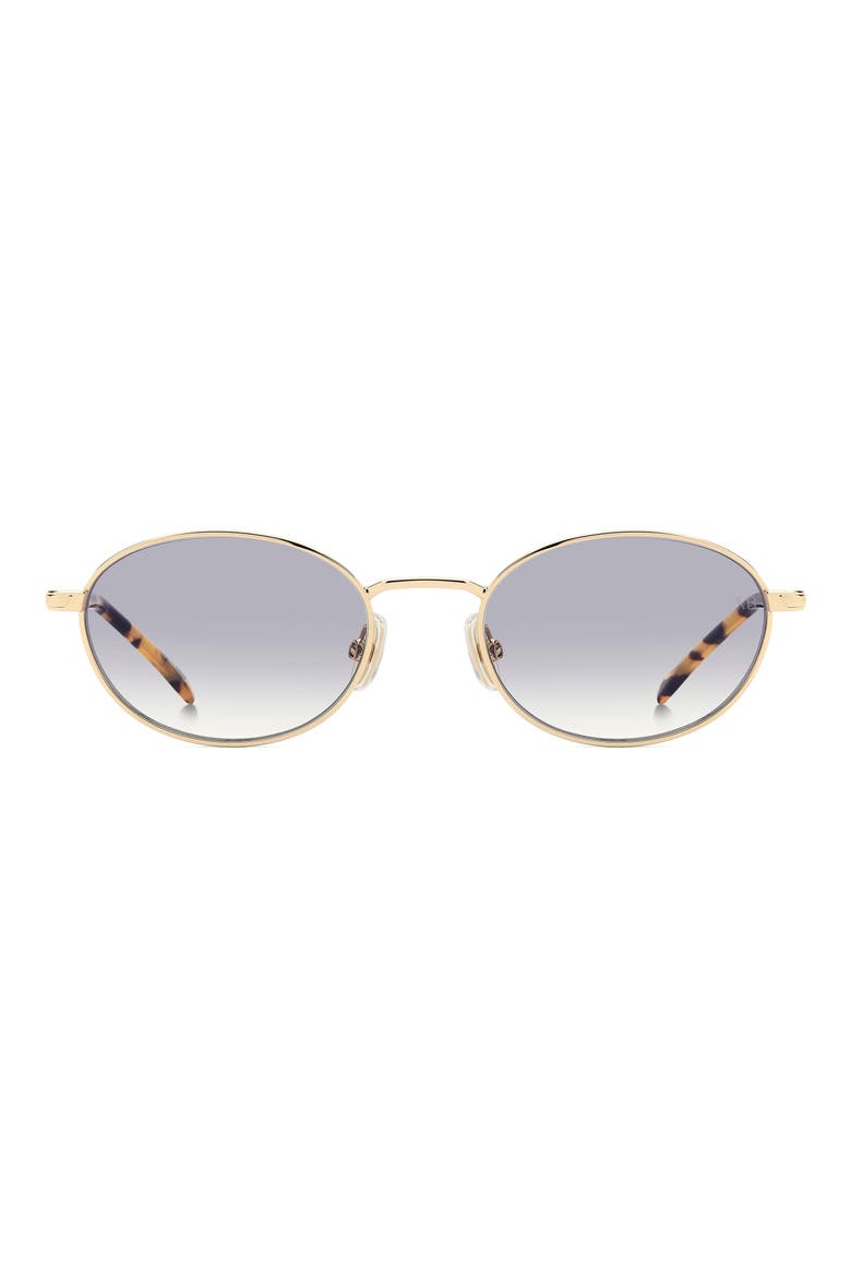 50mm Oval Sunglasses, Main, color, GOLD HAVANA/ BLUE SF ANTIREF