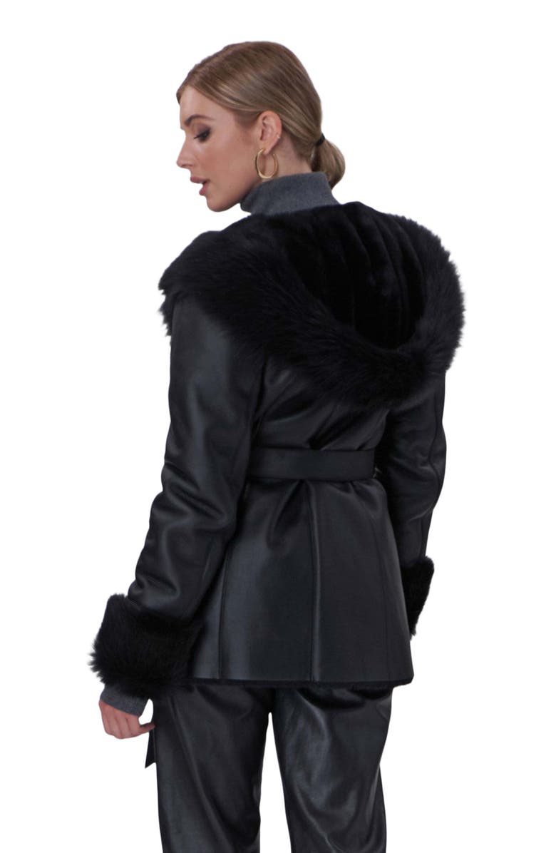 GORSKI Genuine Shearling  Jacket With Trim, Alternate, color, 