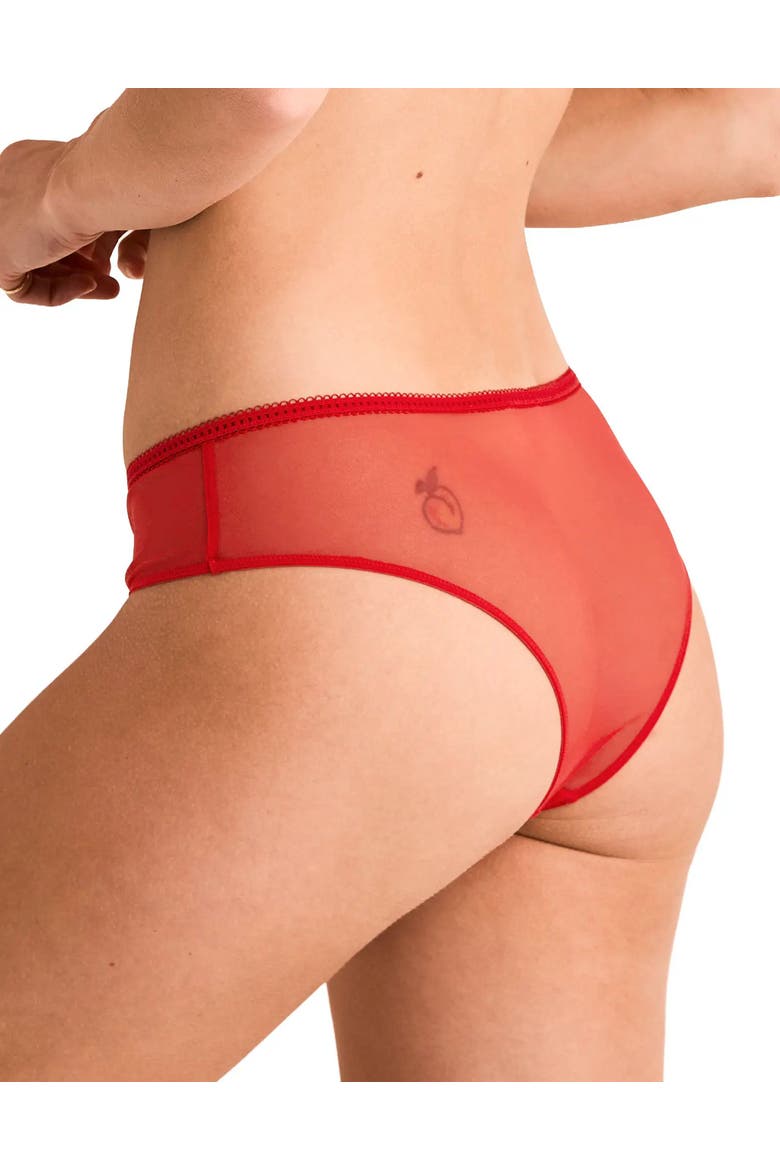 Giudi Cheeky Panties, Alternate, color, Dark red