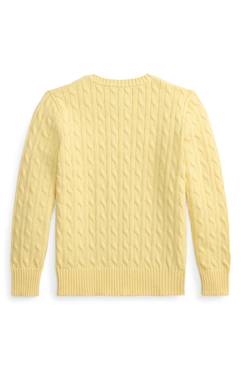 Polo Ralph Lauren Kids' Cable Stitch Sweater, Alternate, color, T-Bird Yellow