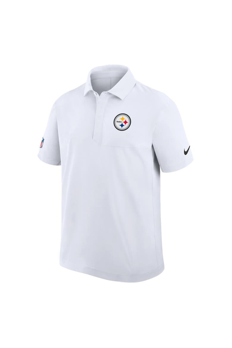 Men's Nike White Pittsburgh Steelers Sideline Woven Dri-FIT Polo, Alternate, color, White