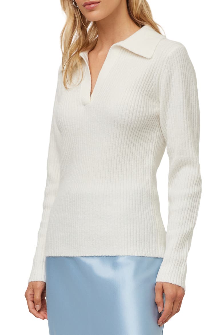 Daphne Collar Rib Sweater, Alternate, color, CREAM