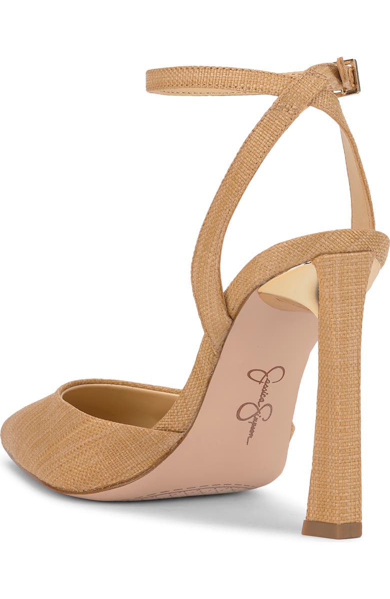 Jessica Simpson Ocanna Ankle Strap Pointed Toe Pump, Alternate, color, Natural