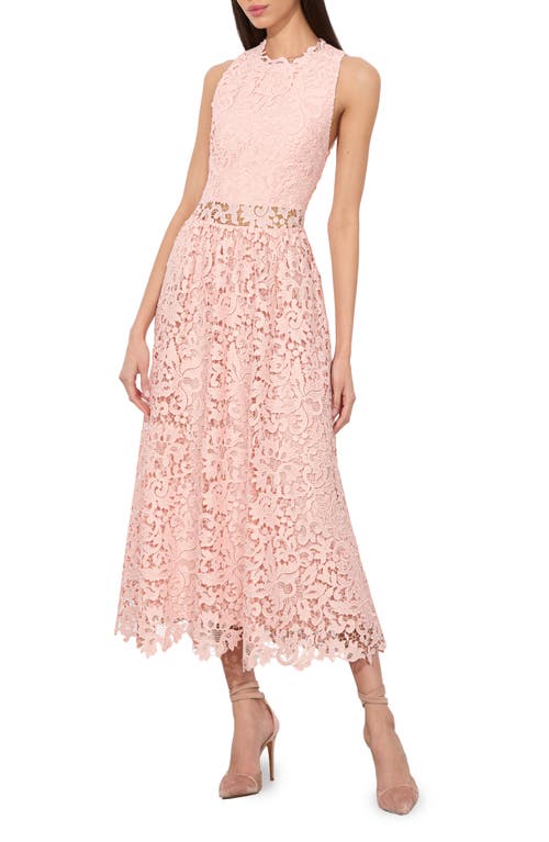 Alice And Olivia Alice + Olivia Babette Sleeveless Lace Midi Dress In Pink
