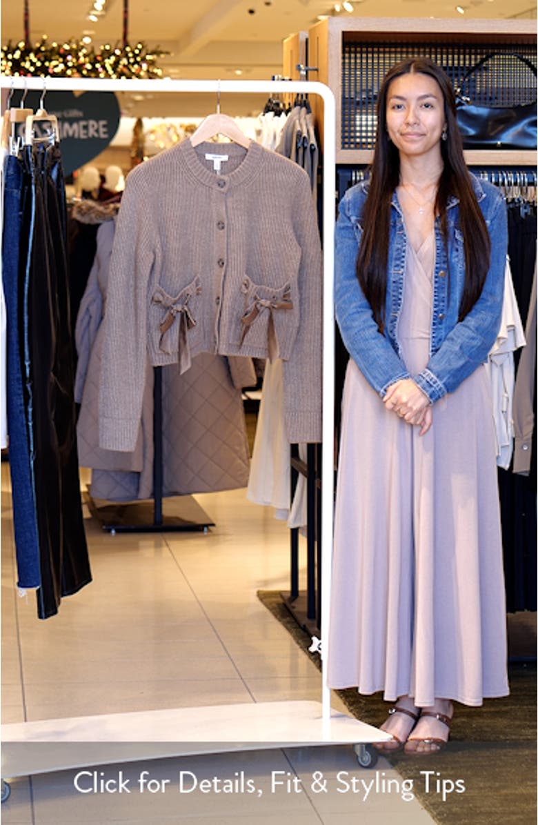 Stassi Satin Tie Cardigan, sales video thumbnail