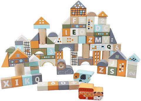 Count & Spell Blocks Set for Toddlers/101 Pieces | ABC Blocks, Math Blocks, and Counting Blocks