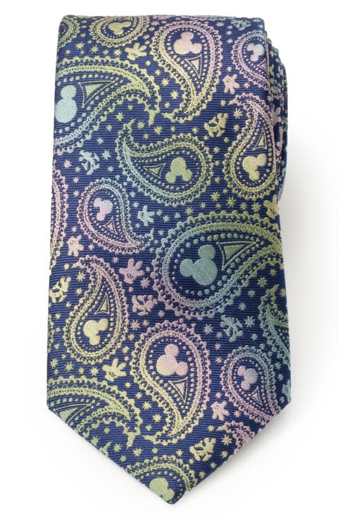 x Disney Mickey Iridescent Paisley Silk Tie
