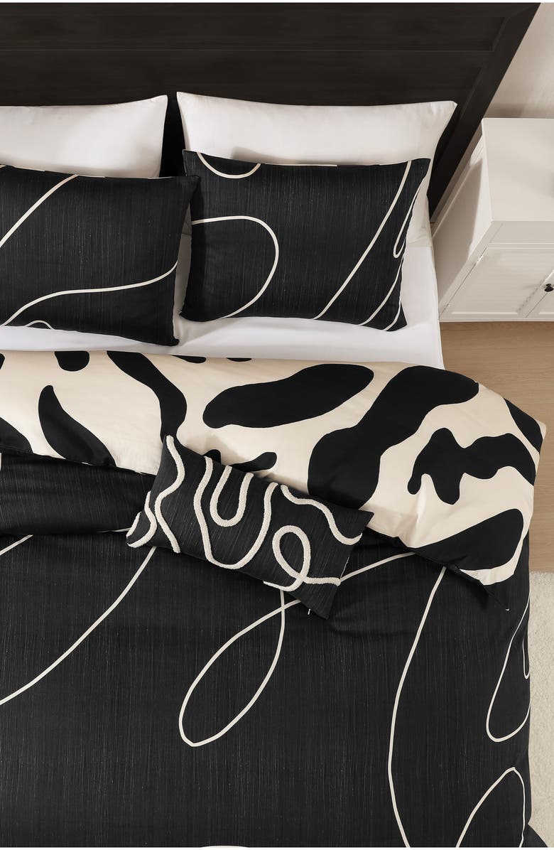 Bebejan Clay Trees Reversible 5-Piece Comforter Set, Alternate, color, Black