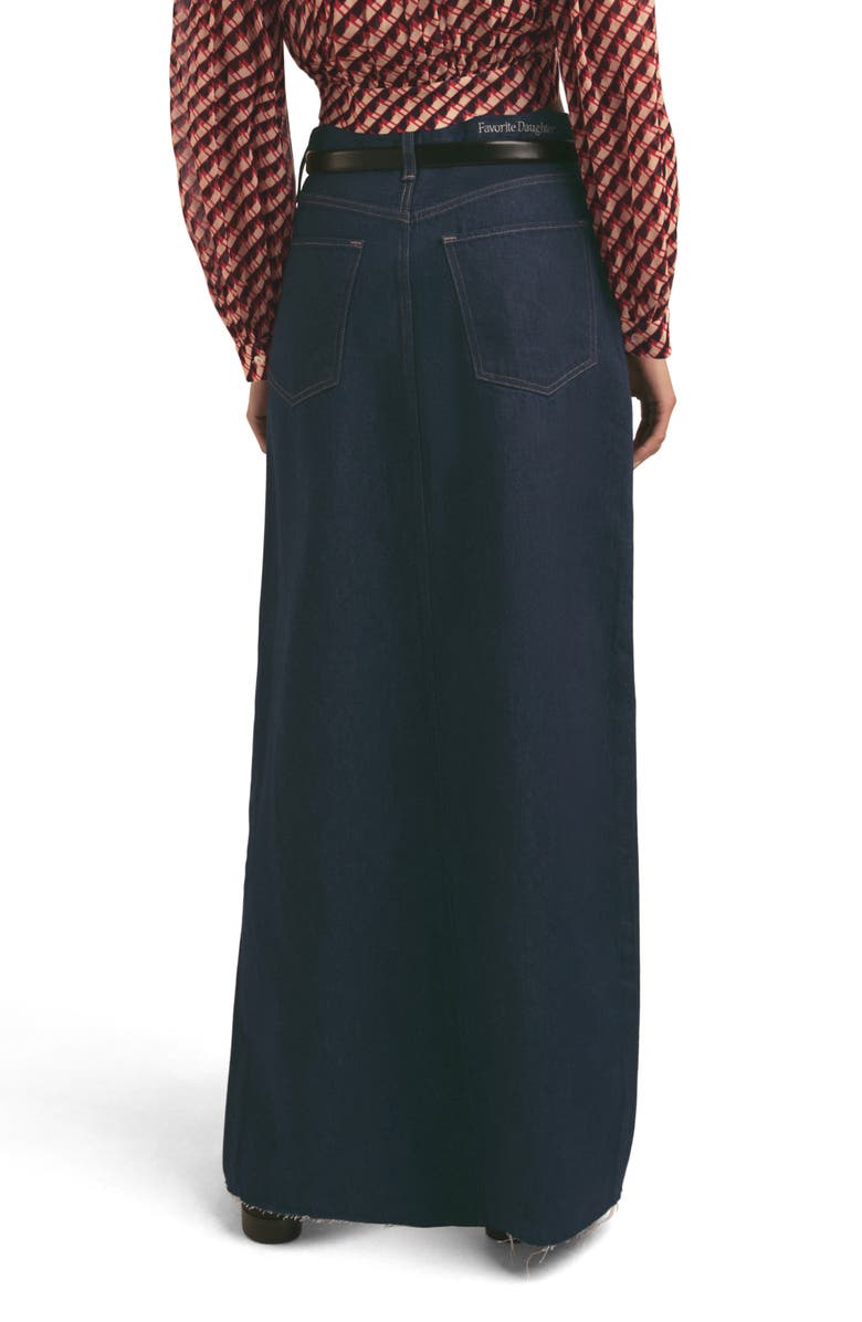Favorite Daughter The Sunny Denim Maxi Skirt, Alternate, color, Perth