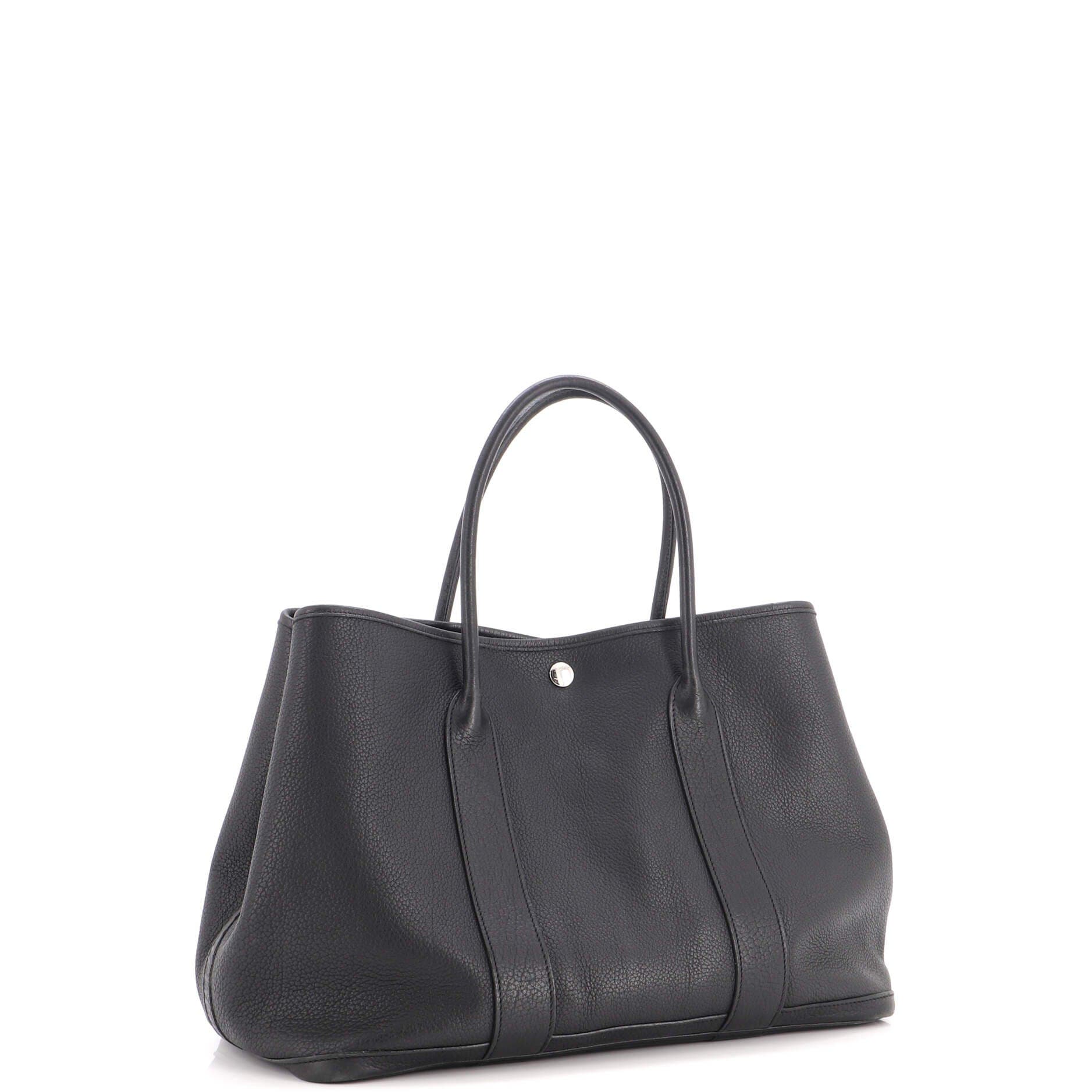 Garden Party Tote Leather 36, Alternate, color, Black
