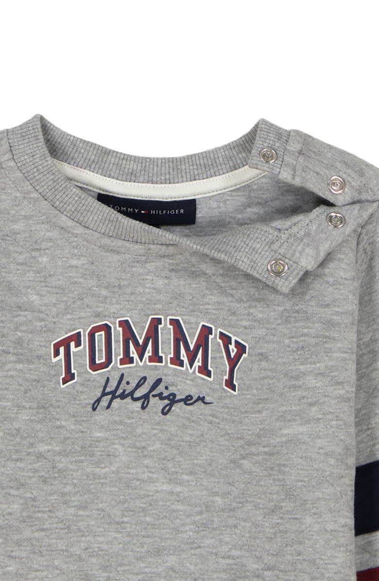 Tommy Hilfiger Crewneck Graphic Sweatshirt & Joggers Set, Alternate, color, Grey