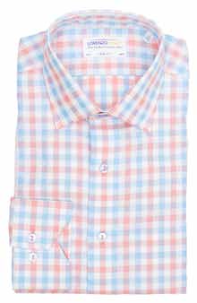 Trim Fit Gingham Print Dress Shirt