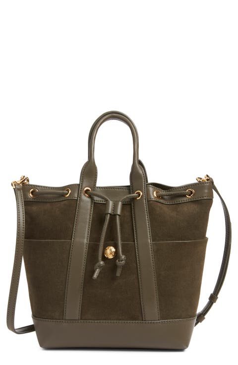 Goody Bag Suede & Leather Bucket Bag
