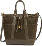 Veronica Beard Goody Bag Suede & Leather Bucket Bag