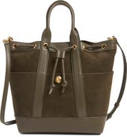 Veronica Beard Goody Bag Suede & Leather Bucket Bag
