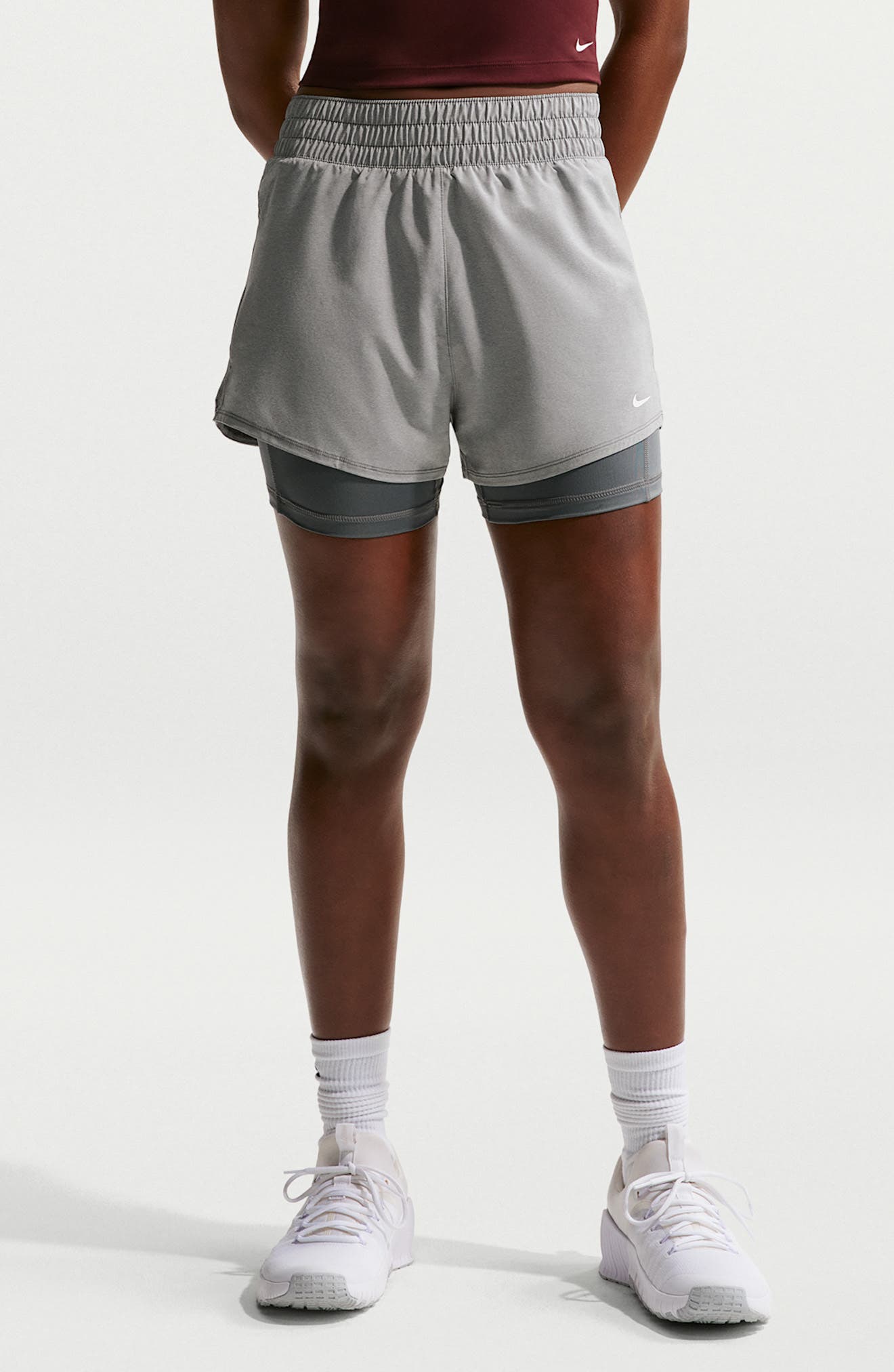 One Dri-FIT High-Waisted 3-Inch 2-in-1 Shorts - image 3