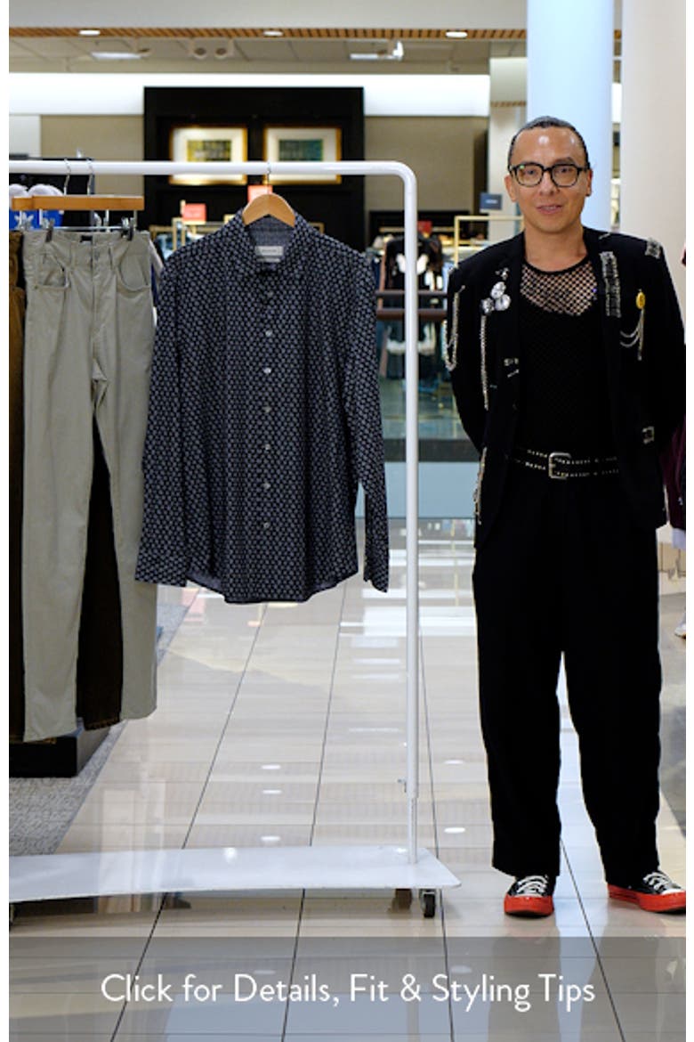 Jimmy OoohCotton® Floral & Chevron Print Button-Up Shirt video