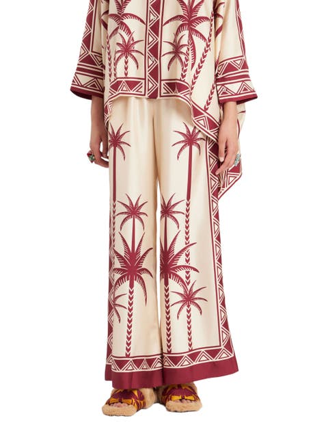 Palazzo Pants Placée Date Palms Ivory