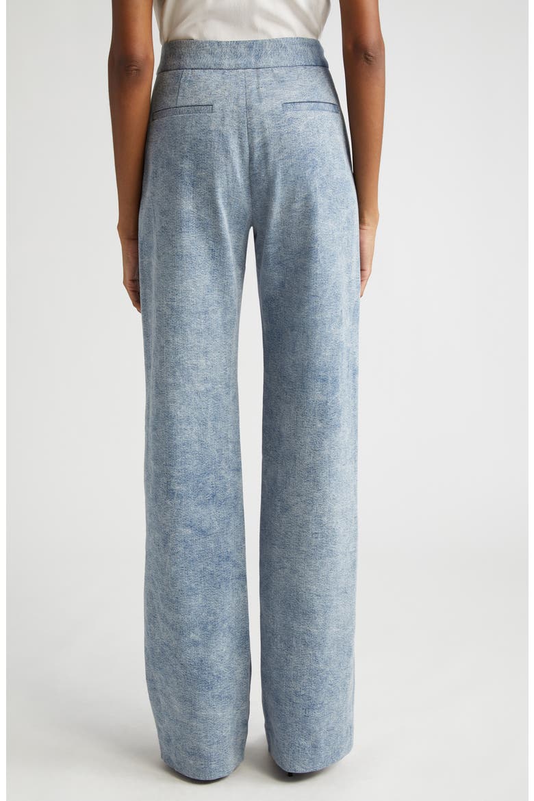 High Waist Pintuck Pleat Wide Leg Jeans, Alternate, color, ACID WASH BLUE