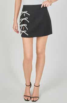 Bow Cutout Miniskirt