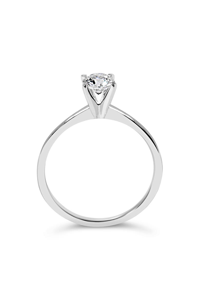 14K White Gold 1/2 Cttw Diamond Solitaire Engagement Ring, Alternate, color, White