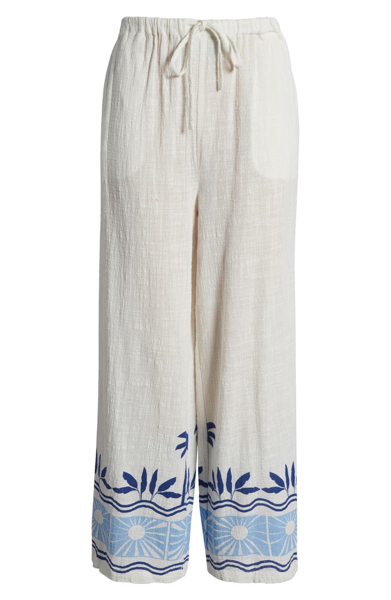 Rip Curl Santorini Border Print Palazzo Pants, Alternate, color, 