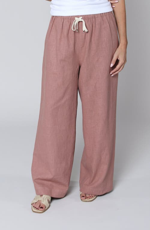 Leisure Lab Linen Palazzo Pant In Neutral