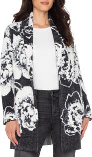 Liverpool Los Angeles Coatigan Floral Open Front Cardigan Sweater