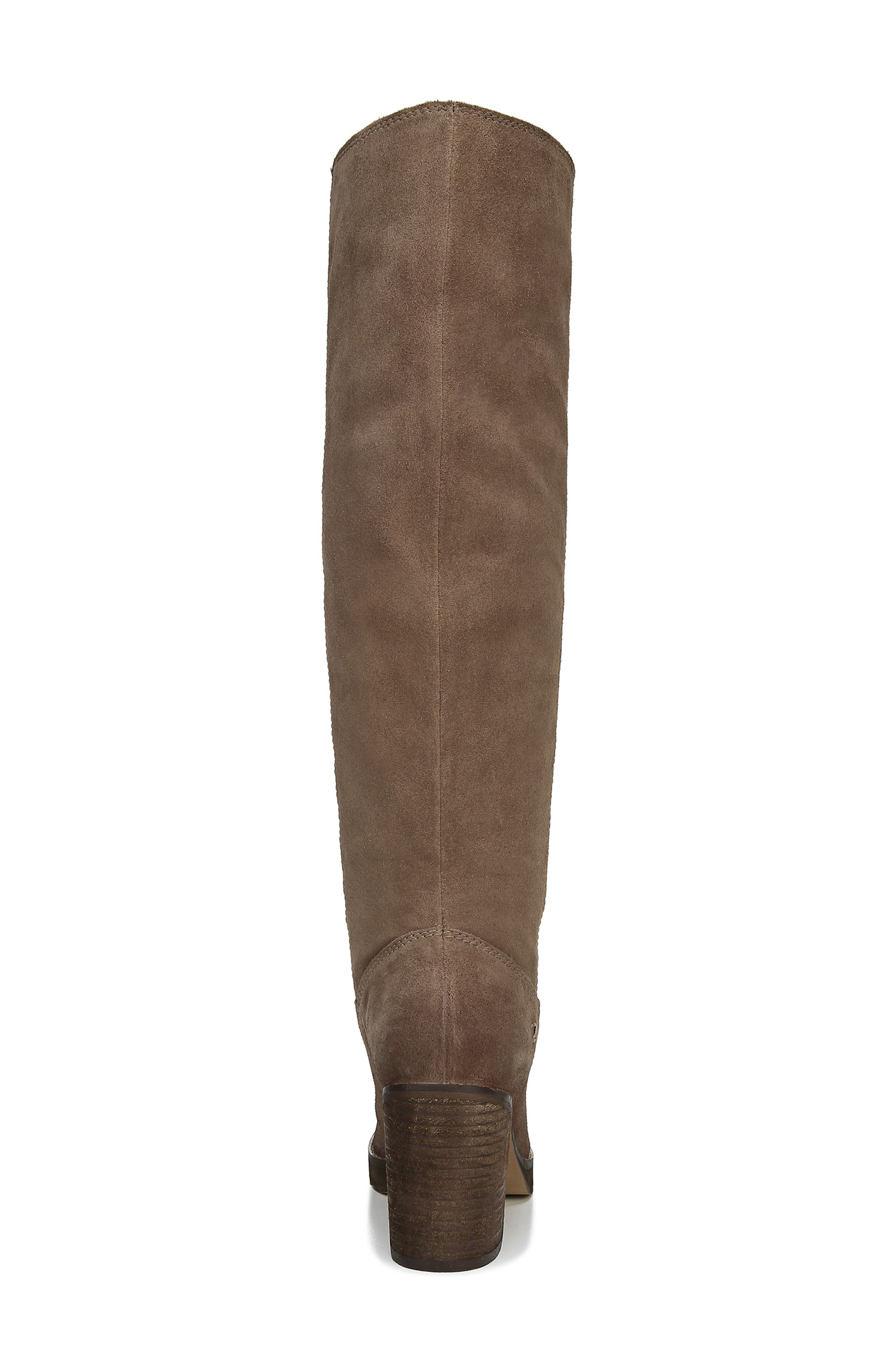 Padma Genuine Calf Hair Knee High Boot, Alternate, color, MUSHROOM SUEDE