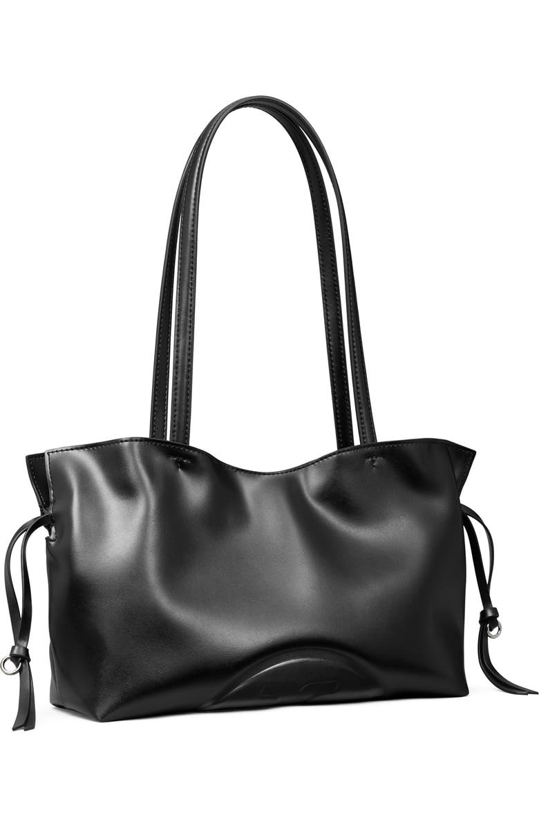 Tory Burch Small Ella natuura<sup>™</sup> Drawstring Tote, Alternate, color, Black