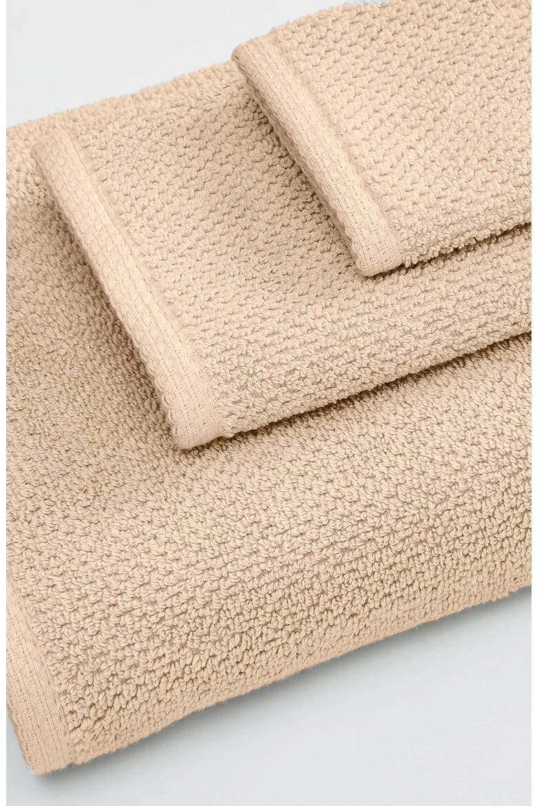 Cotton 4-Pack Textured Bath Towels, Alternate, color, TAUPE