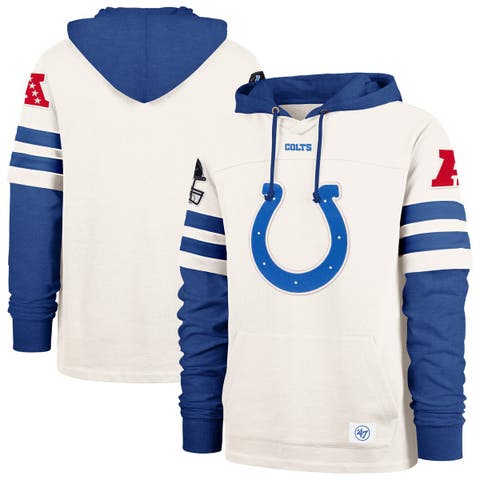 Men's '47  Cream Indianapolis Colts Split Zone Cornerback Duo Lacer Hoodie