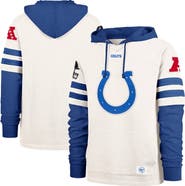 '47 Men's '47 Cream Indianapolis Colts Split Zone Cornerback Duo Lacer Hoodie